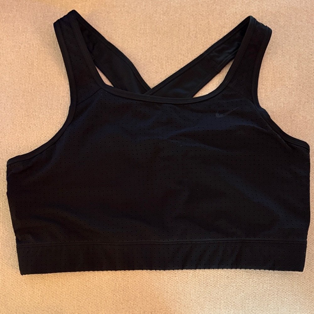 Nike Black Perforated Sports Bra